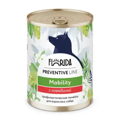 Купить florida preventive line консервы mobility для собак "Профилактика болезней опорно-двигательного аппарата" с говядиной 