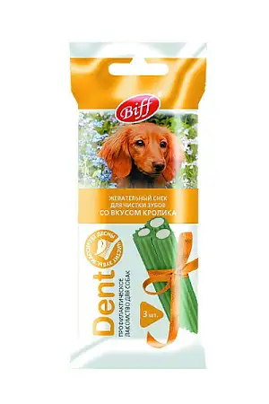 Купить titbit лакомство для собак жевательный снек dent со вкусом кролика для средних пород, 3 шт.