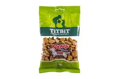 TiTBiT лакомство для маленьких собак крекер с мясом утки