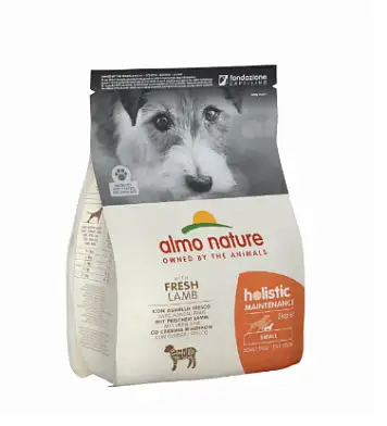Almo Nature HOLISTIC сухой корм для взрослых собак малых пород со свежим ягненком и коричневым рисом
