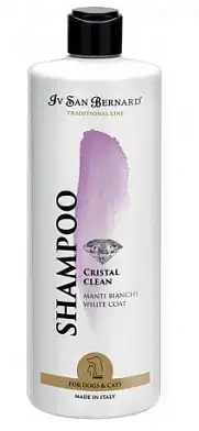 Iv San Bernard Traditional Line Cristal Clean шампунь для устранения желтизны шерсти для собак